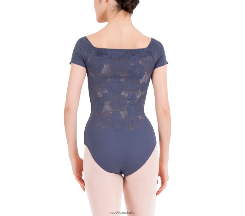 Repetto F4XL468 Women Short Sleeves Lace Leotard Clothing Fashion