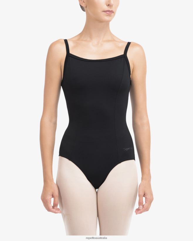 Repetto F4XL474 Women Leotard With Lace In The Back Clothing Black