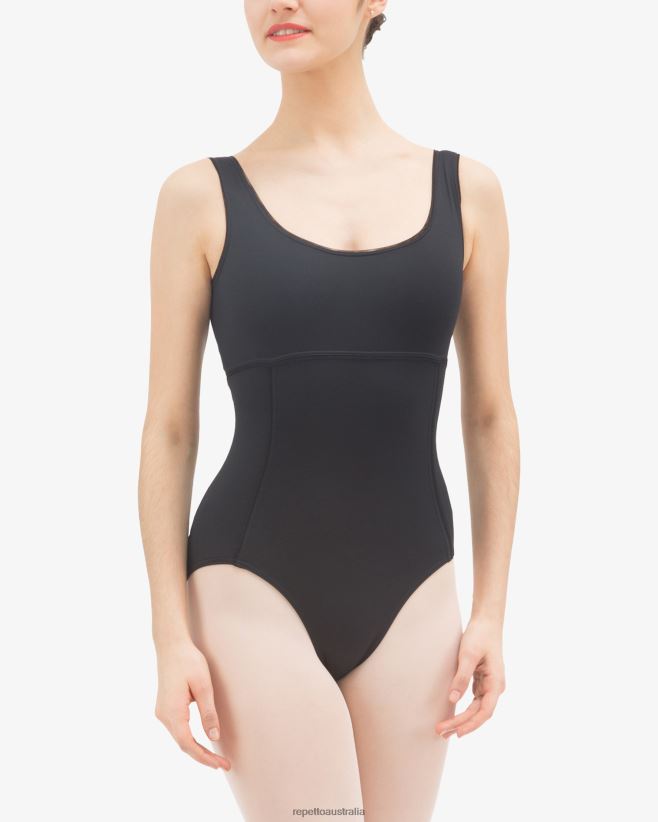 Repetto F4XL479 Women Large Straps Leotard Clothing Black