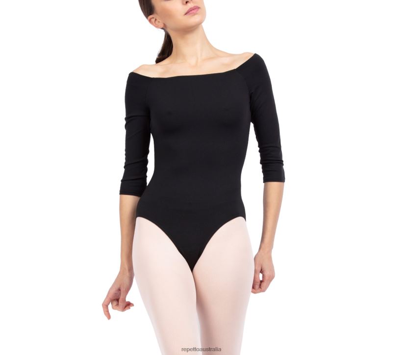 Repetto F4XL487 Women 3/4 Sleeves Leotard Clothing Fashion
