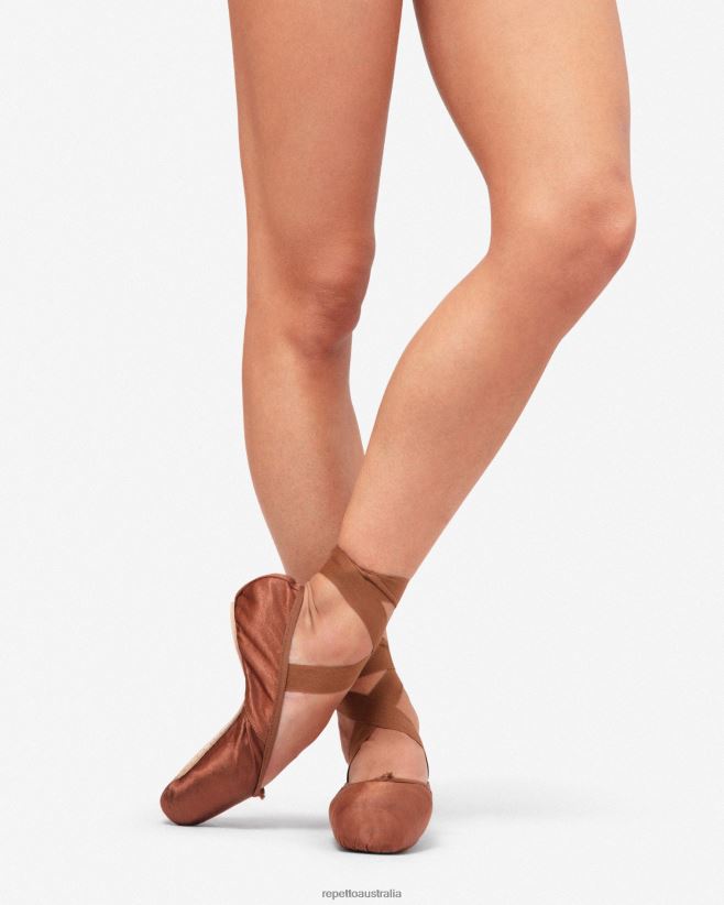 Repetto F4XL566 Women Carlotta Pointe Shoes - Medium Box Medium Sole Footwear Ice Brown