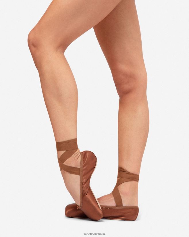 Repetto F4XL566 Women Carlotta Pointe Shoes - Medium Box Medium Sole Footwear Ice Brown