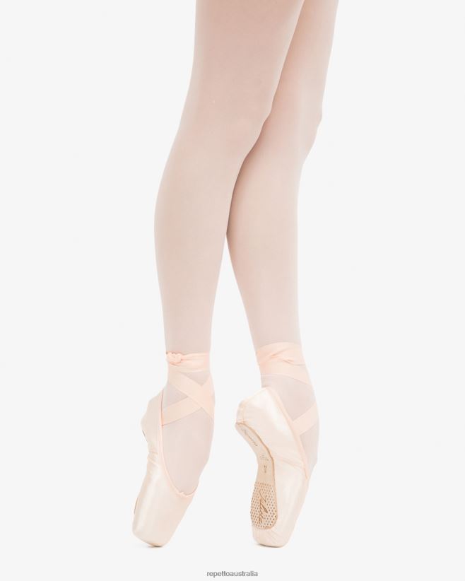 Repetto F4XL577 Women Julieta Pointe Shoes - Narrow Box Flexible Sole Footwear Melon