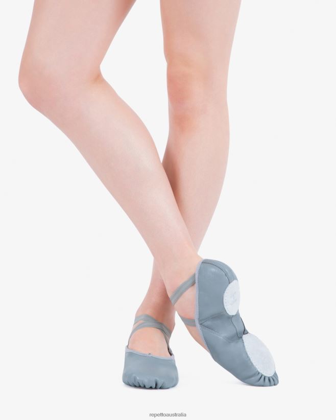Repetto F4XL593 Women Soft Ballet Shoes With Split Sole - Leather Footwear Turtledove Grey