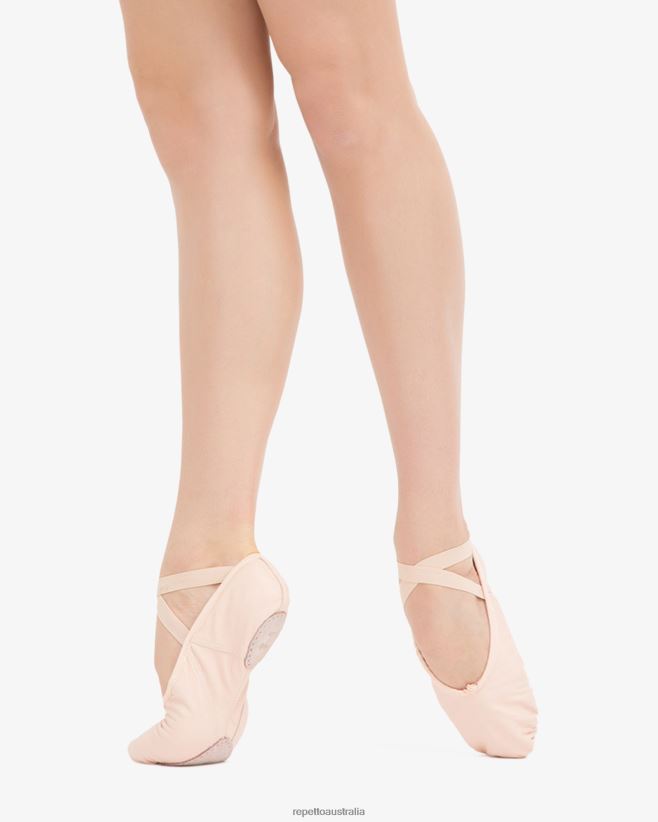 Repetto F4XL597 Women Soft Ballet Shoes With Split Sole - Leather Footwear Petal Pink