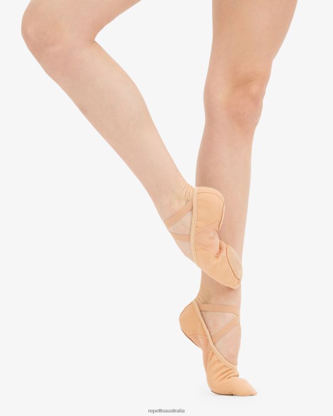 Repetto F4XL603 Women Professional Soft Ballet Shoes With Split Sole (Medium Width) Footwear Tan Beige