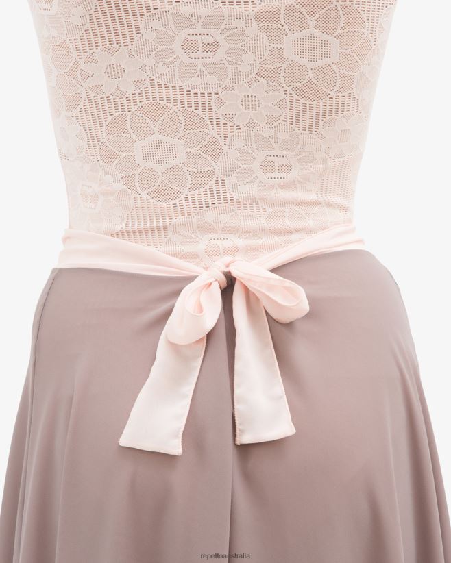 Repetto F4XL547 Women Long Sleeves Top In Rosette Lace Clothing Petal Pink