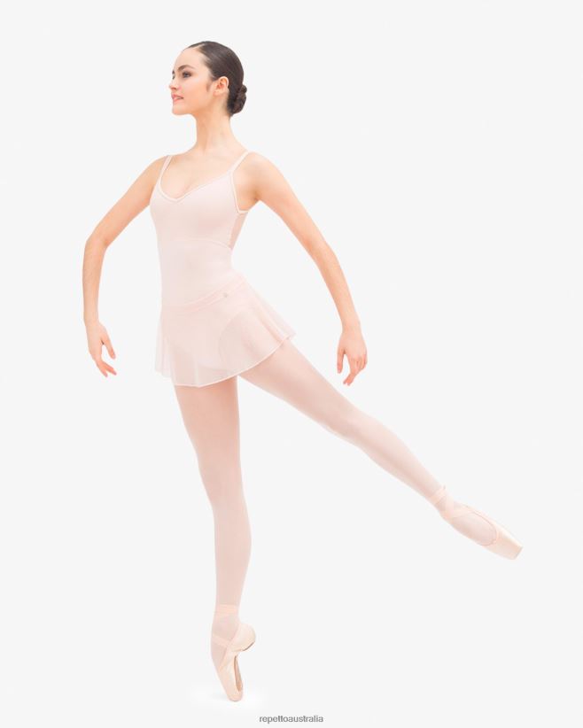 Repetto F4XL499 Women Short Lace Skirt Clothing Petal Pink