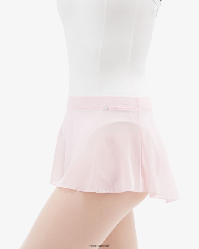 Repetto F4XL502 Women Short Fishnet Skirt Clothing Pale Pink