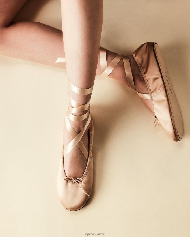 Repetto F4XL44 Women Sophia Ballerinas - Satin Footwear Beige