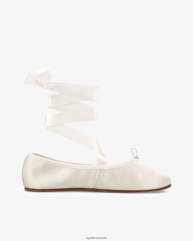 Repetto F4XL49 Women Sophia Ballerinas - Satin Footwear Ivory White