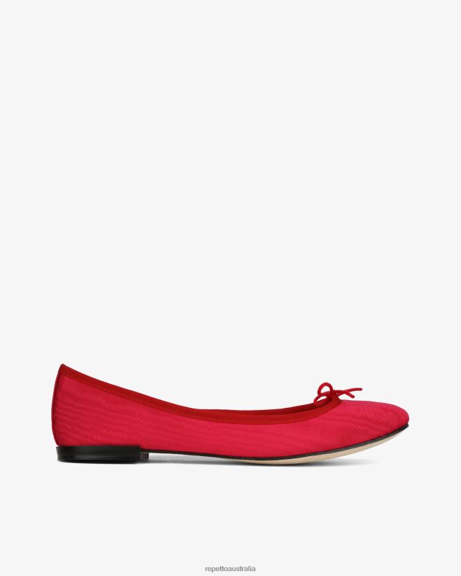 Repetto F4XL52 Women Cendrillon Ballerinas - Satin Footwear Raspberry Pink And Flammy Red