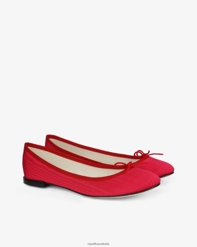 Repetto F4XL52 Women Cendrillon Ballerinas - Satin Footwear Raspberry Pink And Flammy Red