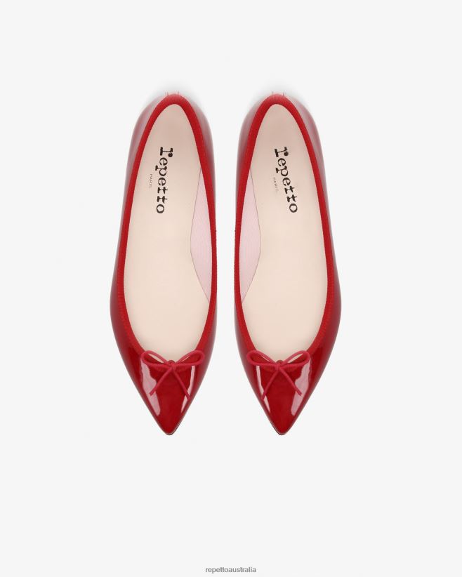 Repetto F4XL59 Women Brigitte Pointy Toe Ballerinas Footwear Flammy Red
