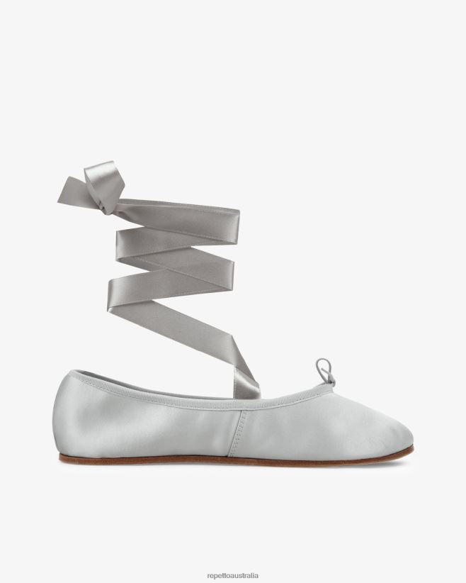 Repetto F4XL70 Women Sophia Ballerinas - Satin Footwear Pearl Grey