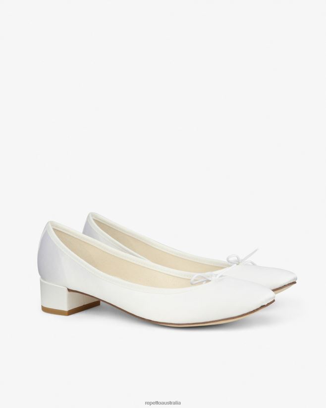 Repetto F4XL82 Women Camille Ballerinas - Satin Footwear Ivory White