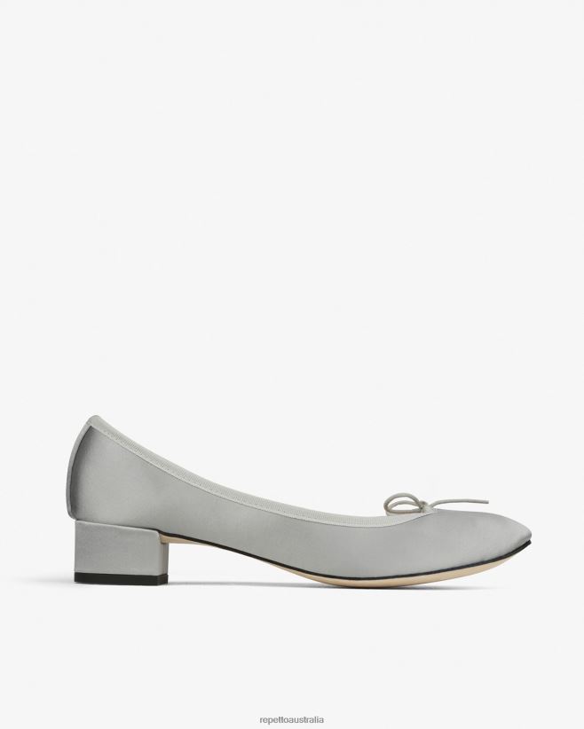 Repetto F4XL86 Women Camille Ballerinas - Satin Footwear Pearl Grey