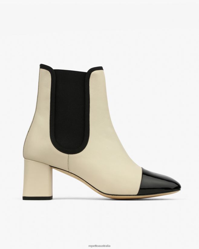 Repetto F4XL193 Women Melissa Ankle Boots Footwear Swan Beige And Black