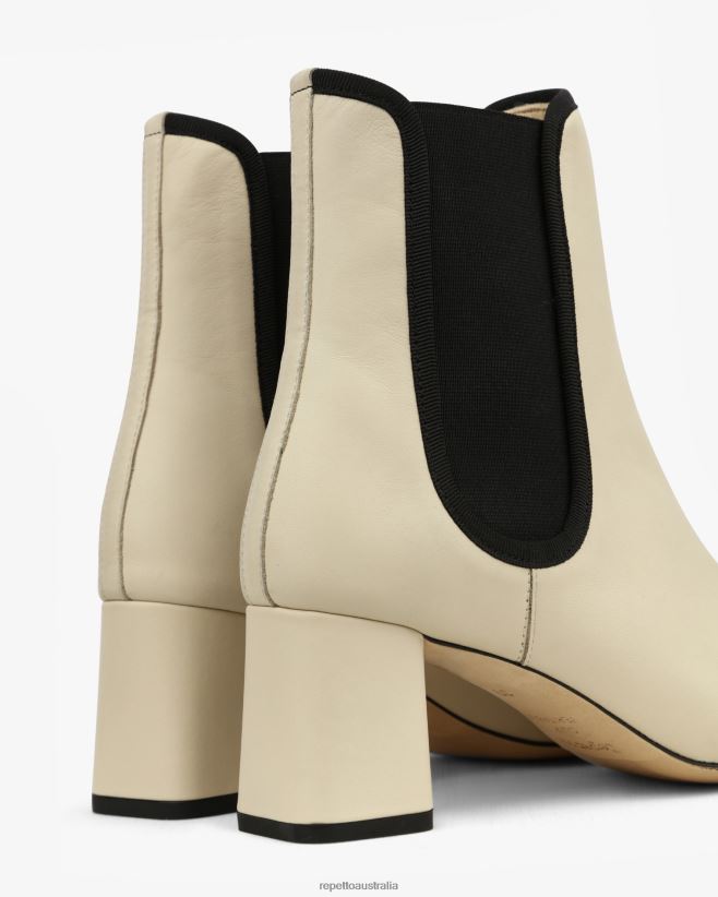 Repetto F4XL193 Women Melissa Ankle Boots Footwear Swan Beige And Black