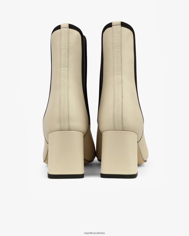 Repetto F4XL193 Women Melissa Ankle Boots Footwear Swan Beige And Black
