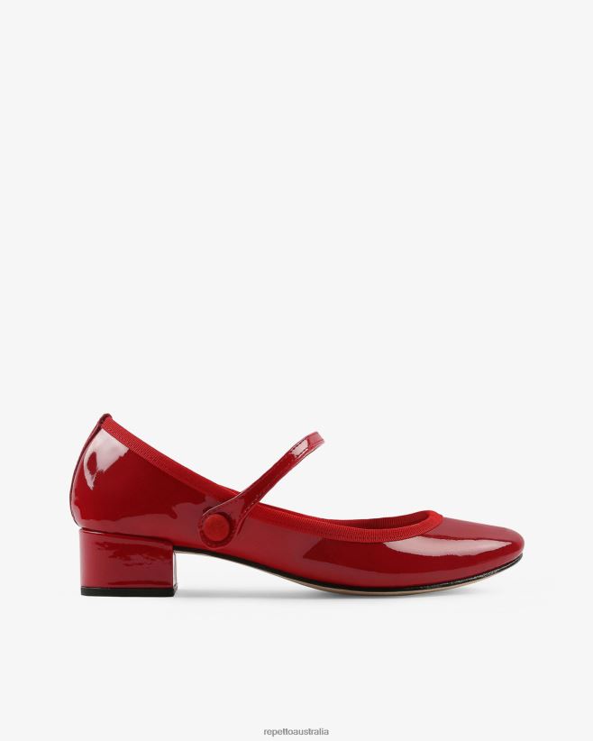 Repetto F4XL157 Women Rose Mary Janes Footwear Flammy Red