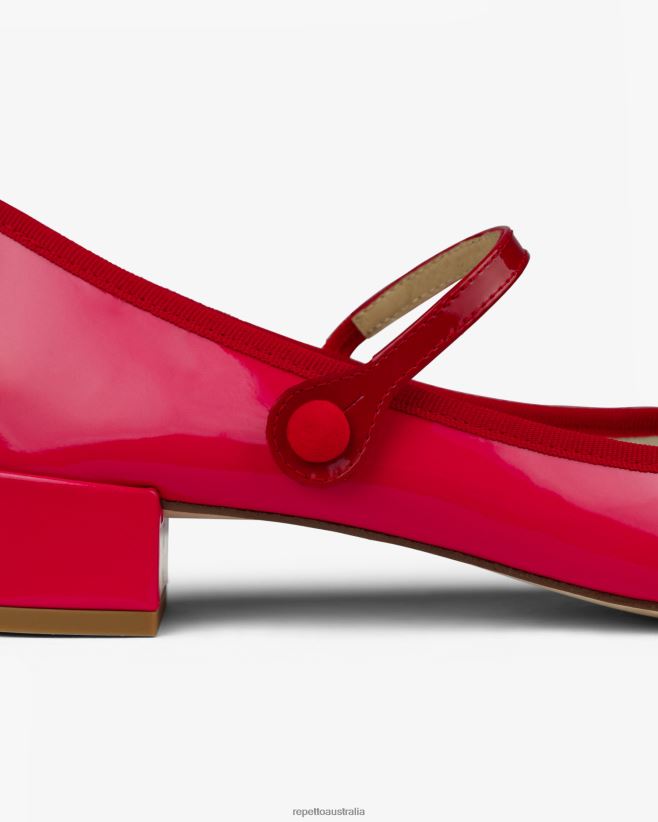 Repetto F4XL166 Women Rose Mary Janes Footwear Raspberry Pink And Flammy Red