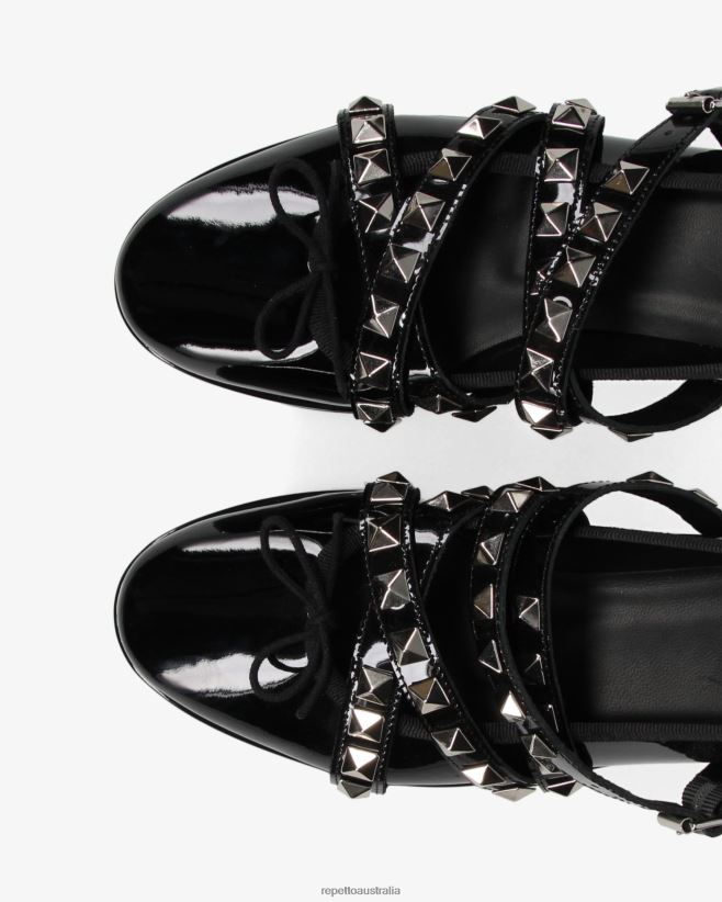Repetto F4XL182 Women X Noir Kei Ninomiya - Platform Mary Janes With Studded Strap Footwear Black