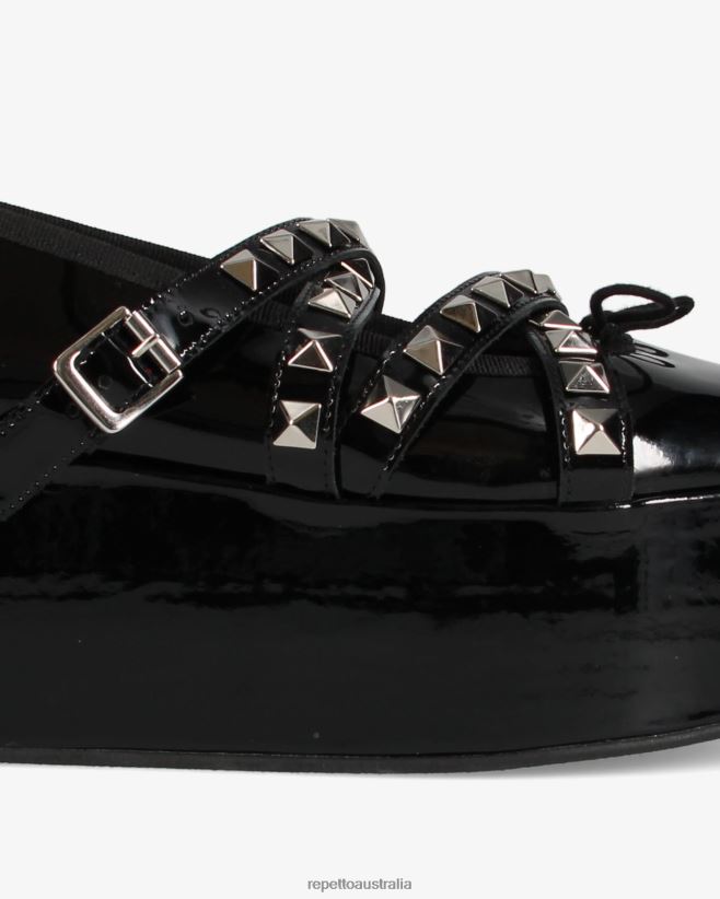 Repetto F4XL182 Women X Noir Kei Ninomiya - Platform Mary Janes With Studded Strap Footwear Black