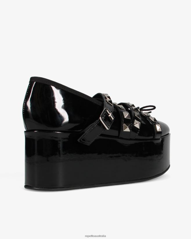 Repetto F4XL182 Women X Noir Kei Ninomiya - Platform Mary Janes With Studded Strap Footwear Black