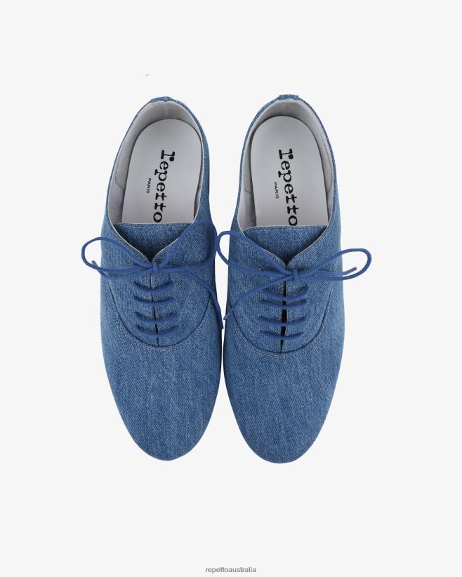 Repetto F4XL211 Women Zizi Oxford Shoes Footwear Everest Blue
