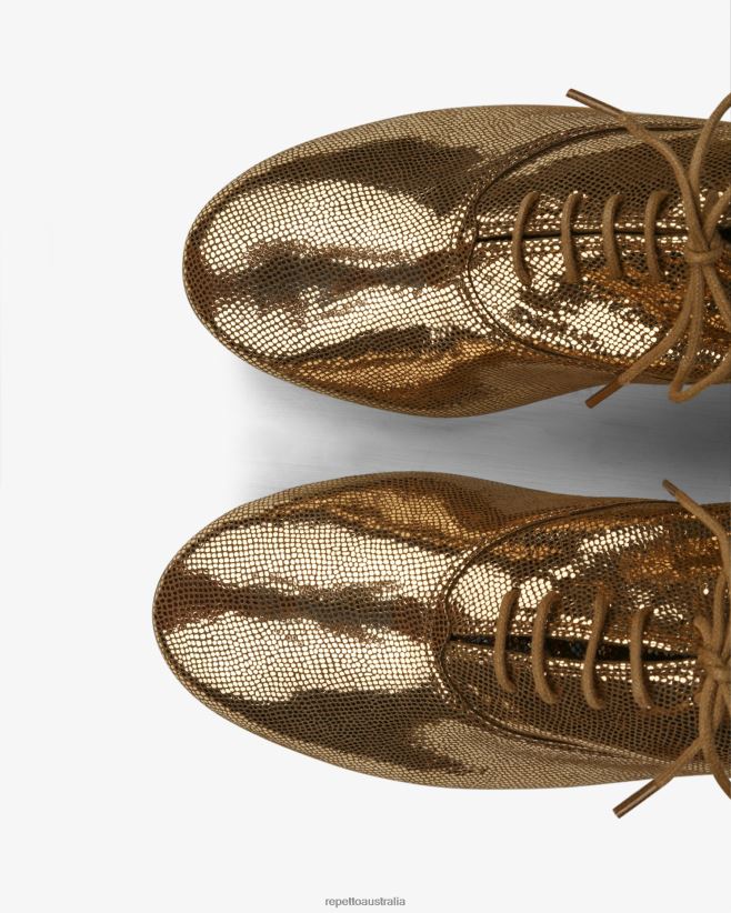 Repetto F4XL214 Women Zizi Oxford Shoes Footwear Antic Gold