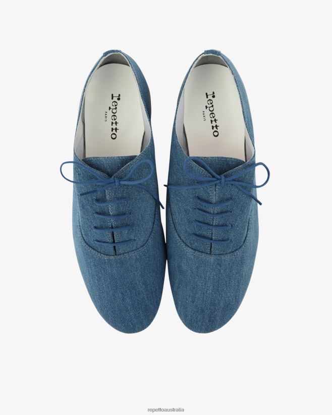 Repetto F4XL261 Women Zizi Oxford Shoe Footwear Everest Blue