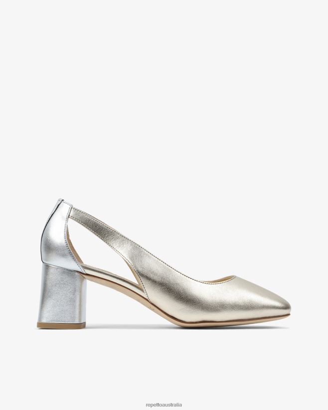 Repetto F4XL236 Women Terry Pumps Footwear Light Gold And Silver