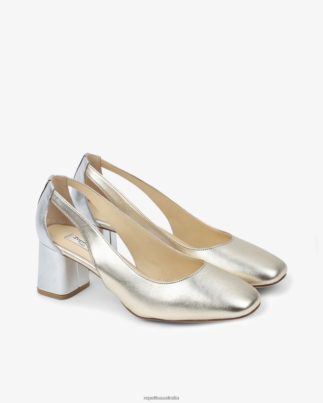 Repetto F4XL236 Women Terry Pumps Footwear Light Gold And Silver
