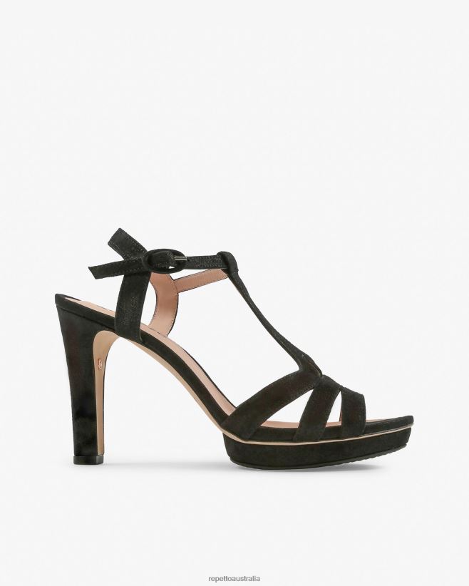 Repetto F4XL244 Women Bikini Sandals Footwear Black Carbone