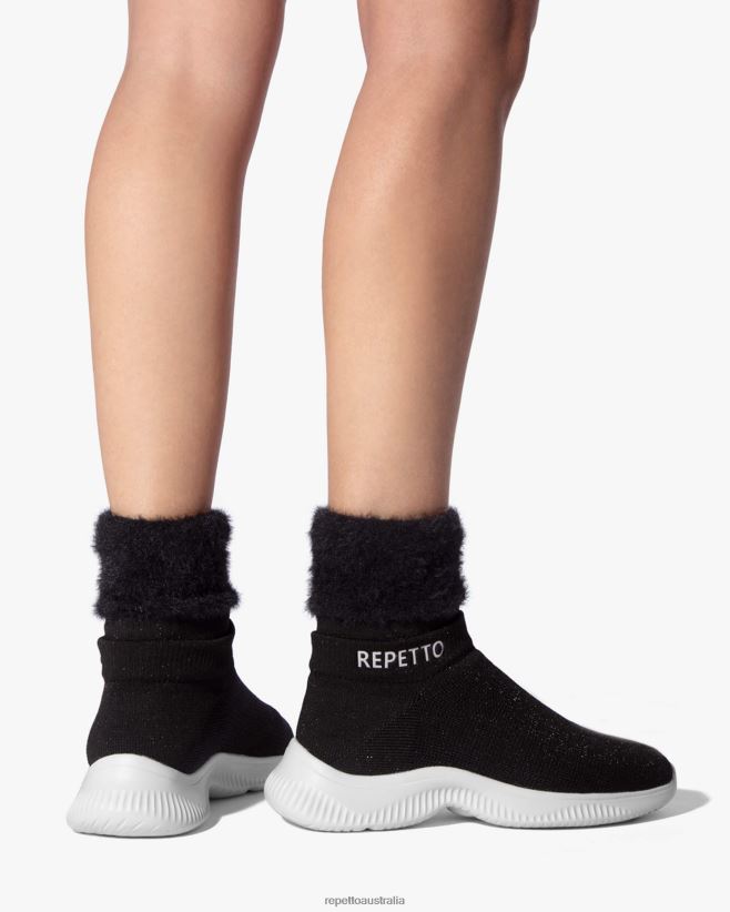 Repetto F4XL259 Women 3D High Warm-Up Sneakers Footwear Black
